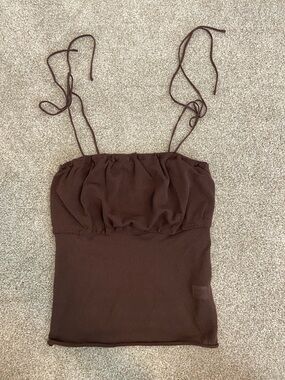 NWOT Wild Fable Brown Tie-Strap Cami Top🤎🤍🫶🏻